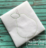 Pear vintage stitch machine embroidery design