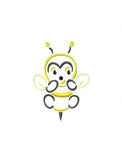 Bumble Bee satin stitch machine embroidery design