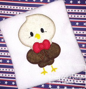 American Bald Eagle boy applique machine embroidery design