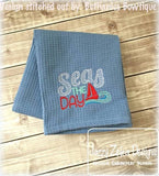 Seas the Day saying machine embroidery design