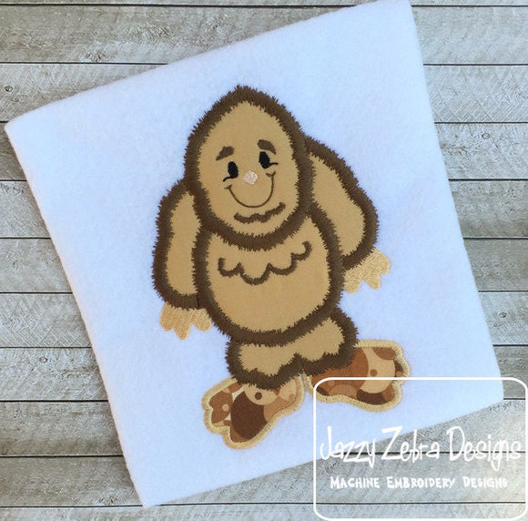 Fuzzy Bigfoot applique machine embroidery design