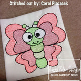 Butterfly Sketch Machine Embroidery Design