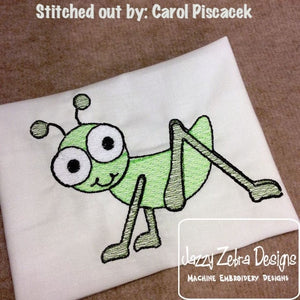 Grasshopper Sketch Machine Embroidery Design