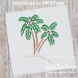 Palm Trees satin stitch machine embroidery design
