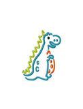 Dinosaur satin stitch machine embroidery design