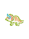 Dinosaur satin stitch machine embroidery design