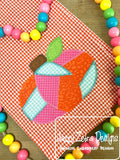 Pumpkin patchwork vintage stitch appliqué machine embroidery design