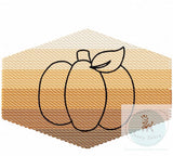 Pumpkin outline in sketch background machine embroidery design