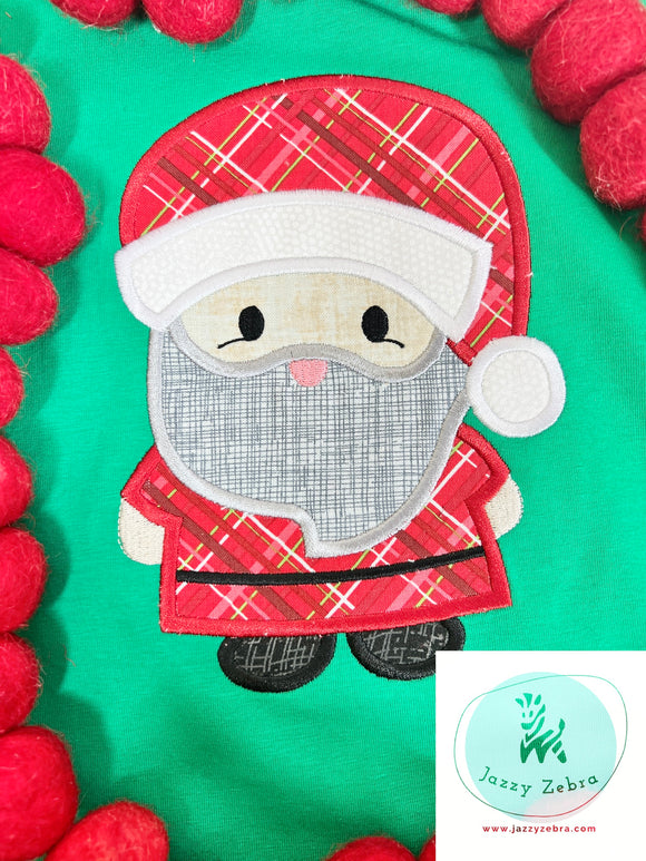 Christmas Santa applique machine embroidery design