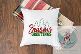 Seasons Greetings saying embroidery design