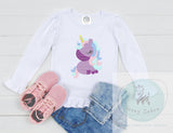 Unicorn sketch machine embroidery design